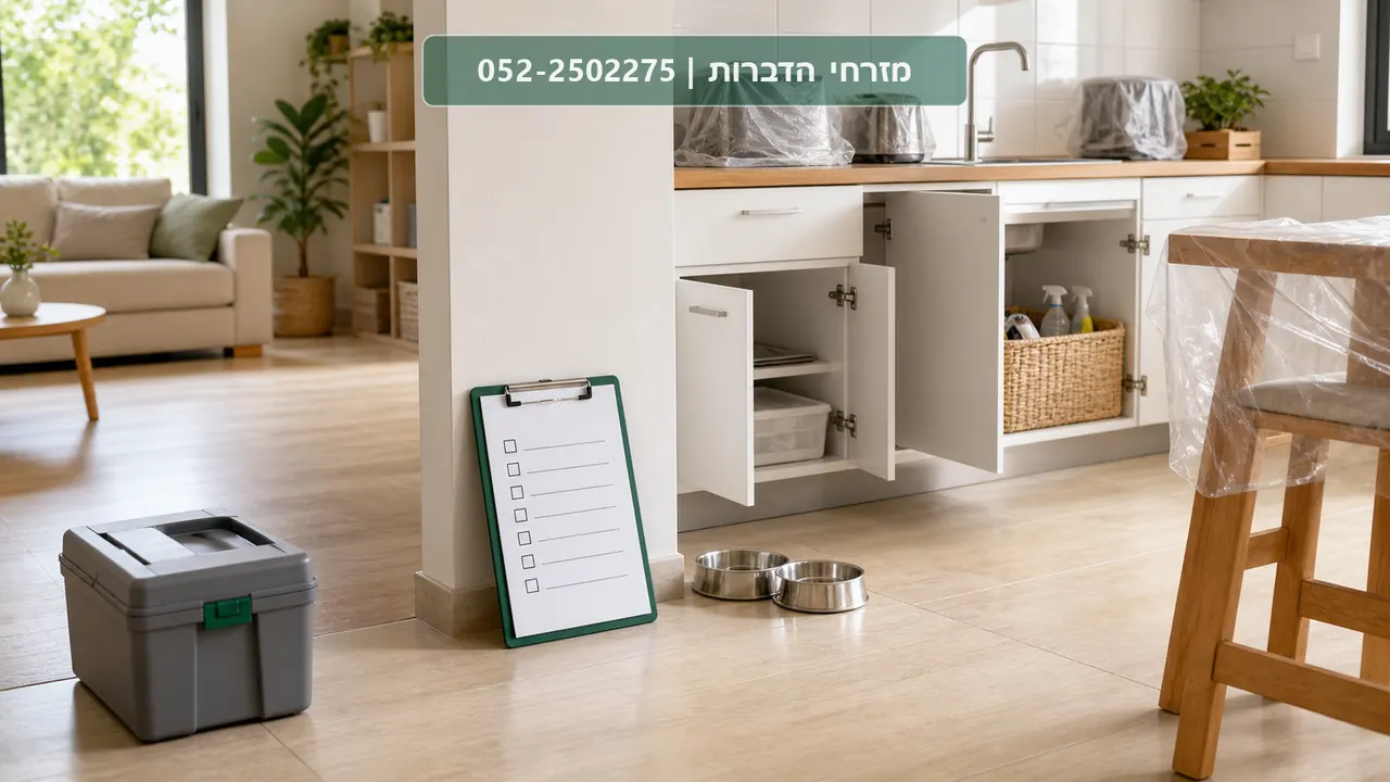 הכנת הבית לפני הדברה מקצועית